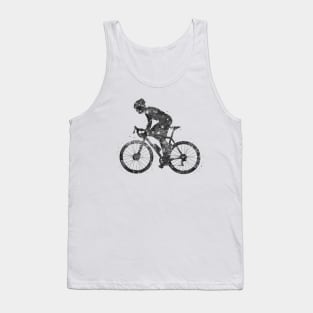 Road bike man black and white Tank Top